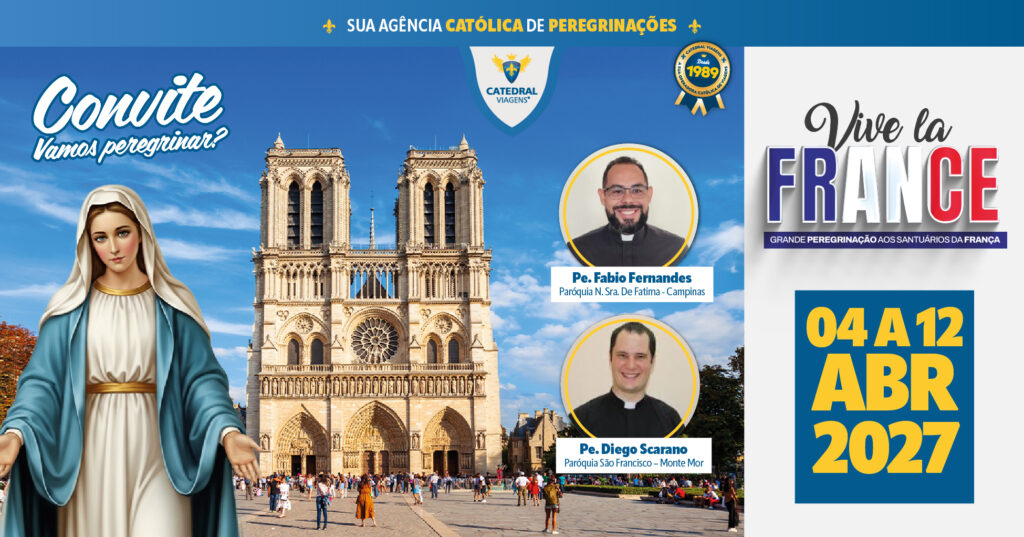 Peregrinação a França com Pe. Fábio Fernandes e Pe. Diego